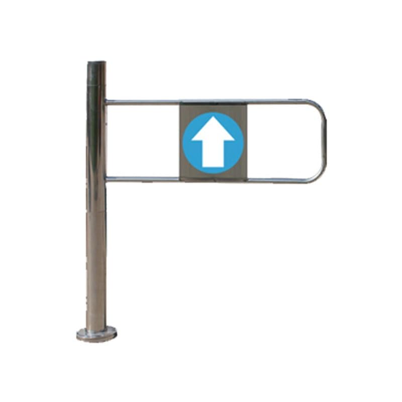 Automatic Swing Gate - 1-Way Spring-Loaded Door, Stainless Steel Pedestrian Barrier Gate for Warehouse, 2.0x3.2ft, Silver-4.9x3.2ft(150x99cm)