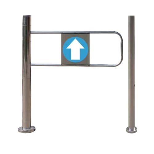 Spring-Loaded Safety Swing Gate, One-Way Automatic Closing Door, Durable Barrier for Supermarket Library Warehouse Pedestrian Access