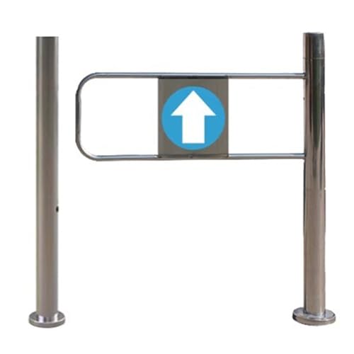 Spring-Loaded Safety Swing Gate, One-Way Automatic Closing Door, Durable Barrier for Supermarket Library Warehouse Pedestrian Access