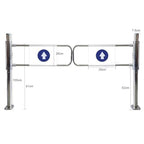 Automatic Closing Swing Gate - Durable 1-Way Safety Door for Pedestrian Access, Ideal for Libraries & Stores (140x100 cm) - Secure, Convenient, and Heavy-Duty Entrance Solution