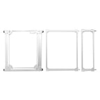 Acrylic Pet Gate for Dogs Clear Safety Gate with Wall Protectors Auto Close Hold Open Guardrail for Stairs Doorways and House Easy Install 85 96.9 x 77cm