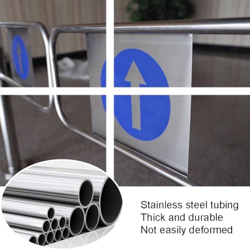 Spring-Loaded Safety Swing Gate, One-Way Automatic Closing Door, Durable Barrier for Supermarket Library Warehouse Pedestrian Access