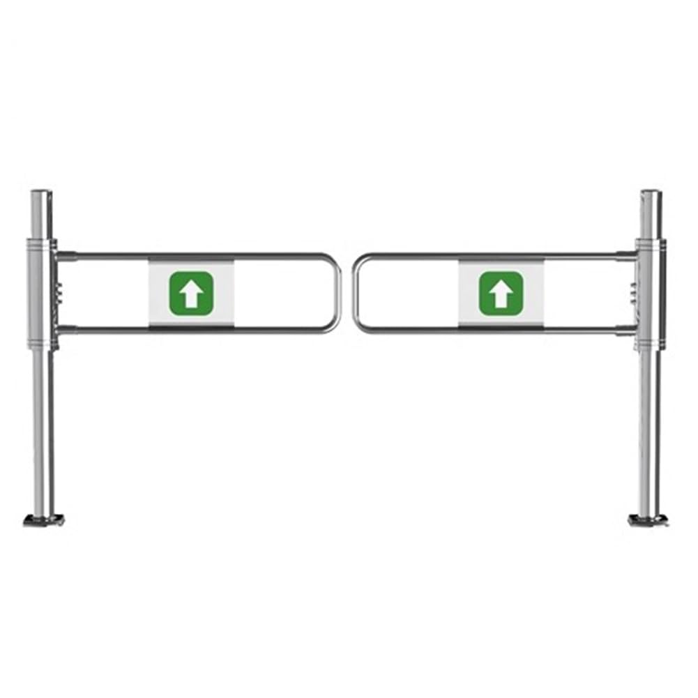 Automatic Swing Safety Gate, Heavy-Duty Entrance Barrier with Two-Way Closing Door and Swing Brake for Supermarkets and Warehouses