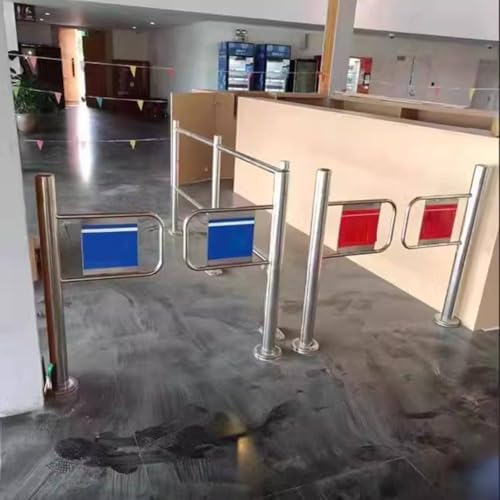 Secure Metal Swing Gate, 90° Opening Entrance Barrier for Access Control in Warehouses, Supermarkets, and Public Areas - Durable, Reliable Safety Solution