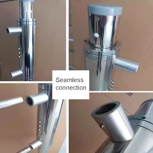 Automatic Closing Swing Gate - Durable 1-Way Safety Door for Pedestrian Access in Libraries & Stores - Secure & Convenient Entrance Gate, Silver-170x100 cm