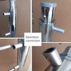 Automatic Closing Swing Gate - Durable 1-Way Safety Door for Pedestrian Access in Libraries & Stores - Secure & Convenient Entrance Gate, Silver-170x100 cm