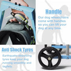 Adjustable Dog Wheelchair for Front Leg Support, Lightweight Aluminum Alloy Pet Cart with EVA Wheels, Assist Injured or Paralyzed Dogs in Rehabilitation and Mobility Training