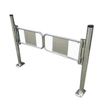 Stainless Steel Universal Supermarket Safety Gate, One-Way Swing Door for Driveway & Pedestrian Use, Ideal for Aisles in Supermarkets, Factories & Parks (100×97 Cm