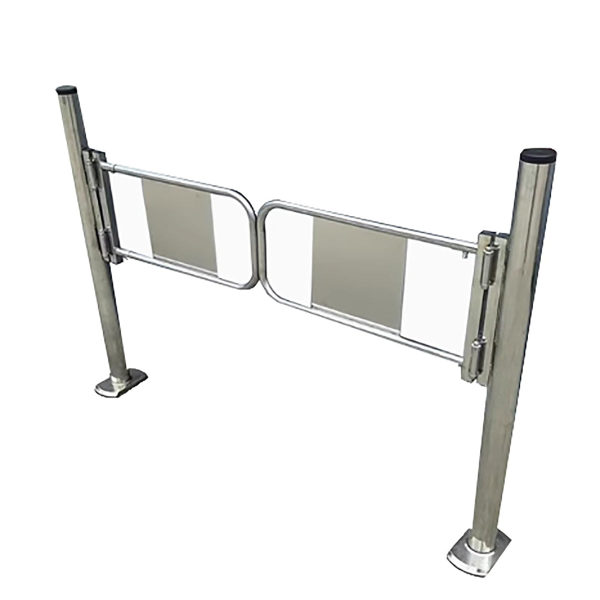 Stainless Steel Universal Supermarket Safety Gate, One-Way Swing Door for Driveway & Pedestrian Use, Ideal for Aisles in Supermarkets, Factories & Parks (100×97 Cm
