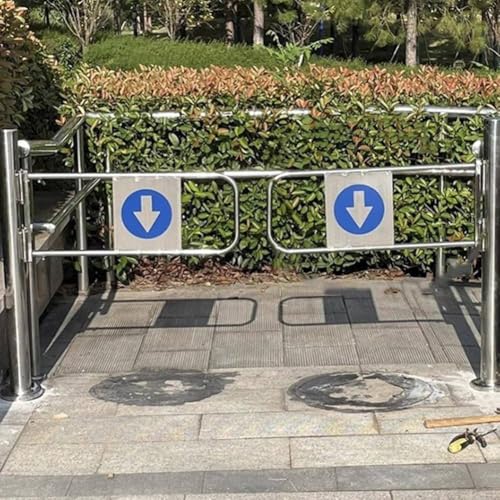 Secure Metal Swing Gate, 90° Opening Entrance Barrier for Access Control in Warehouses, Supermarkets, and Public Areas - Durable, Reliable Safety Solution