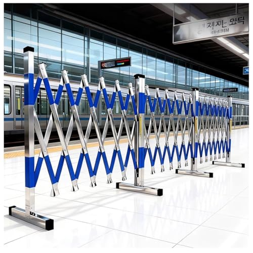 Barricades Safety Cones Warning Tapes Parking Barriers Signs Signals Expandable Traffic Barrier,Expandable Stainless Steel Folding Security Gate - Retractable Traffic Bar,Silver-1.5 * 3m