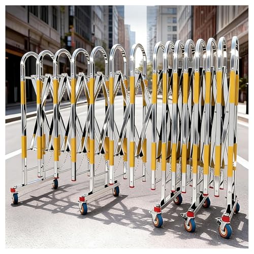 Stainless Steel Retractable Security Gate 360 Swivel Wheels - 1.2x10m