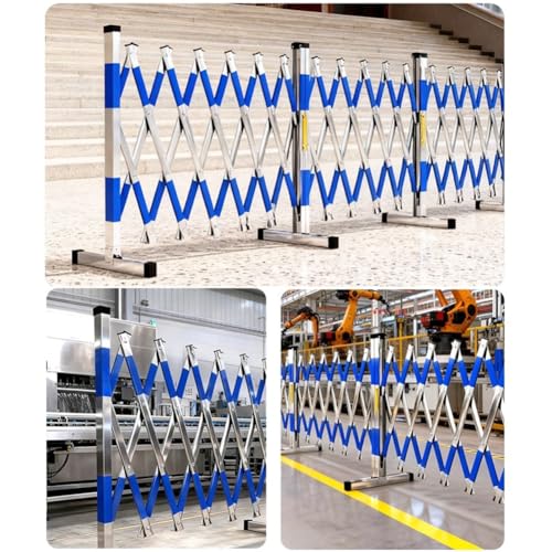 Barricades Safety Cones Warning Tapes Parking Barriers Signs Signals Expandable Traffic Barrier,Expandable Stainless Steel Folding Security Gate - Retractable Traffic Bar,Silver-1.5 * 3m