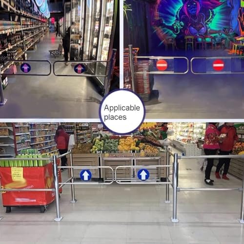Automatic Closing Swing Gate - Durable 1-Way Safety Door for Pedestrian Access, Ideal for Libraries & Stores (140x100 cm) - Secure, Convenient, and Heavy-Duty Entrance Solution