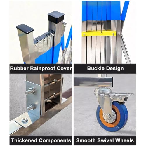 Barricades Safety Cones Warning Tapes Parking Barriers Signs Signals Expandable Traffic Barrier,Expandable Stainless Steel Folding Security Gate - Retractable Traffic Bar,Silver-1.5 * 3m