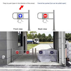 Automatic Swing Gate - 1-Way Spring-Loaded Door, Stainless Steel Pedestrian Barrier Gate for Warehouse, 2.0x3.2ft, Silver-4.9x3.2ft(150x99cm)
