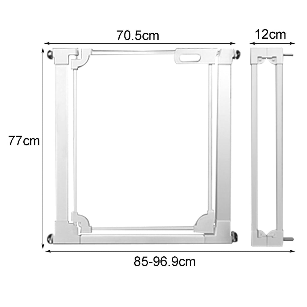 Acrylic Pet Gate for Dogs Clear Safety Gate with Wall Protectors Auto Close Hold Open Guardrail for Stairs Doorways and House Easy Install 85 96.9 x 77cm