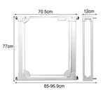 Acrylic Pet Gate for Dogs Clear Safety Gate with Wall Protectors Auto Close Hold Open Guardrail for Stairs Doorways and House Easy Install 85 96.9 x 77cm