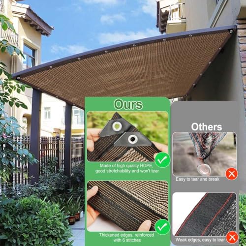 90% Shade Cloth for Greenhouses, Patios & Dog Kennels - Sunblock Mesh Tarp for Outdoor Plants & Pergolas - Sizes: 1x4m, 2x6m, 4x7m, 6x10m, 8x12m (2mx3.0m)