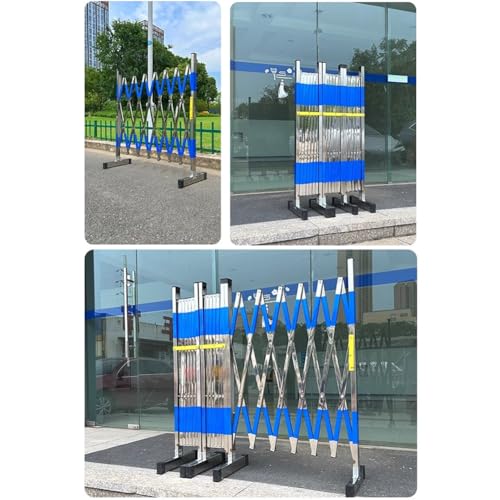 Barricades Safety Cones Warning Tapes Parking Barriers Signs Signals Expandable Traffic Barrier,Expandable Stainless Steel Folding Security Gate - Retractable Traffic Bar,Silver-1.5 * 3m