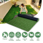 Artificial Grass 0.8 Inch Fake Turf Customizable Size 7FT x 73FT
