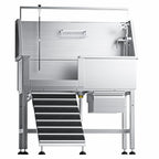 56" Dog Washing Station, 304 Stainless Steel, 600 lb, Side Ramp