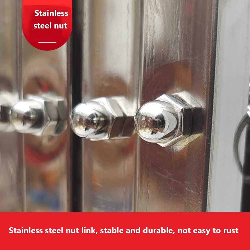 Stainless Steel Expandable Metal Barricade, Portable Flexible Mobile Barrier Gate 201 Stainless Steel Traffic Barricade Fence with Casters for Outdoor Event Site School, Silver-1.2x3m