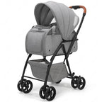 3-in-1 Pet Stroller for Small Medium Dogs Cat 4-Wheel Puppy Stroller with Detachable Carrier & Pad Lightweight Foldable Cat Stroller Trolley for Travel Shopping Walking,Grey