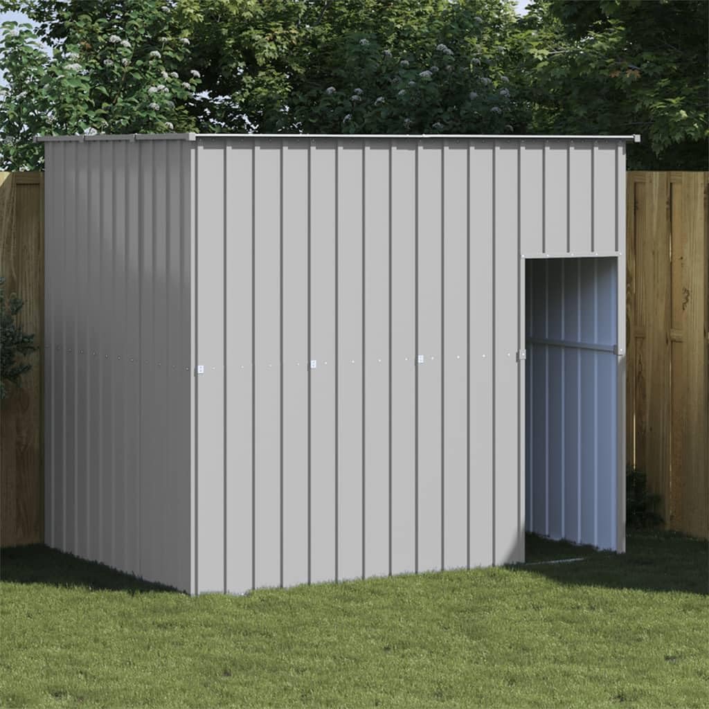 Large Outdoor Dog House, Galvanized Steel Kennel with Lockable Door, Weather-Resistant Pet Enclosure, Heavy Duty Metal Shelter for Medium Breeds, Anthracite