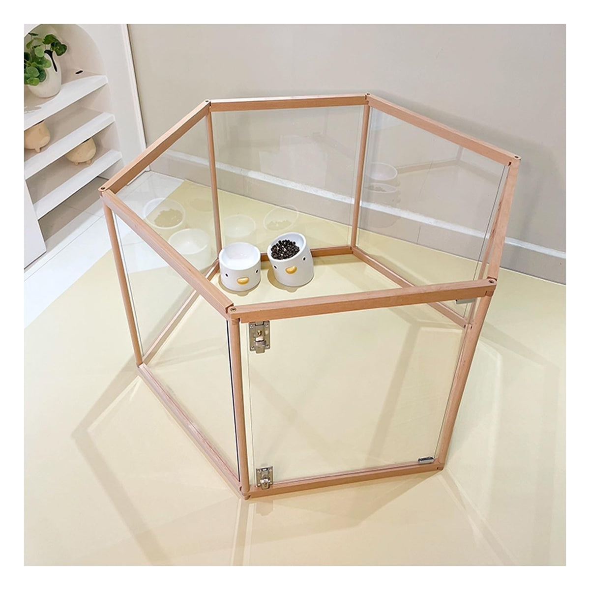 Indoor Dog Fence, Thickened Transparent Acrylic Playpen, Safe & Sturdy Free-Standing Exercise Pens for Puppies and Small Dogs, Durable Pet Barrier for Home Use