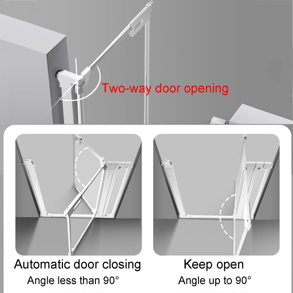 Acrylic Pet Gate for Dogs Clear Safety Gate with Wall Protectors Auto Close Hold Open Guardrail for Stairs Doorways and House Easy Install 85 96.9 x 77cm