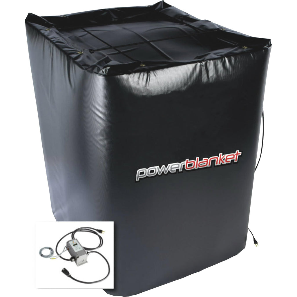 Powerblanket TH275 Insulated IBC Storage Tote Heater, 1440W with Adjustable Thermostat Controller, Fits 275-Gallon Containers, Black (Pack of 2)