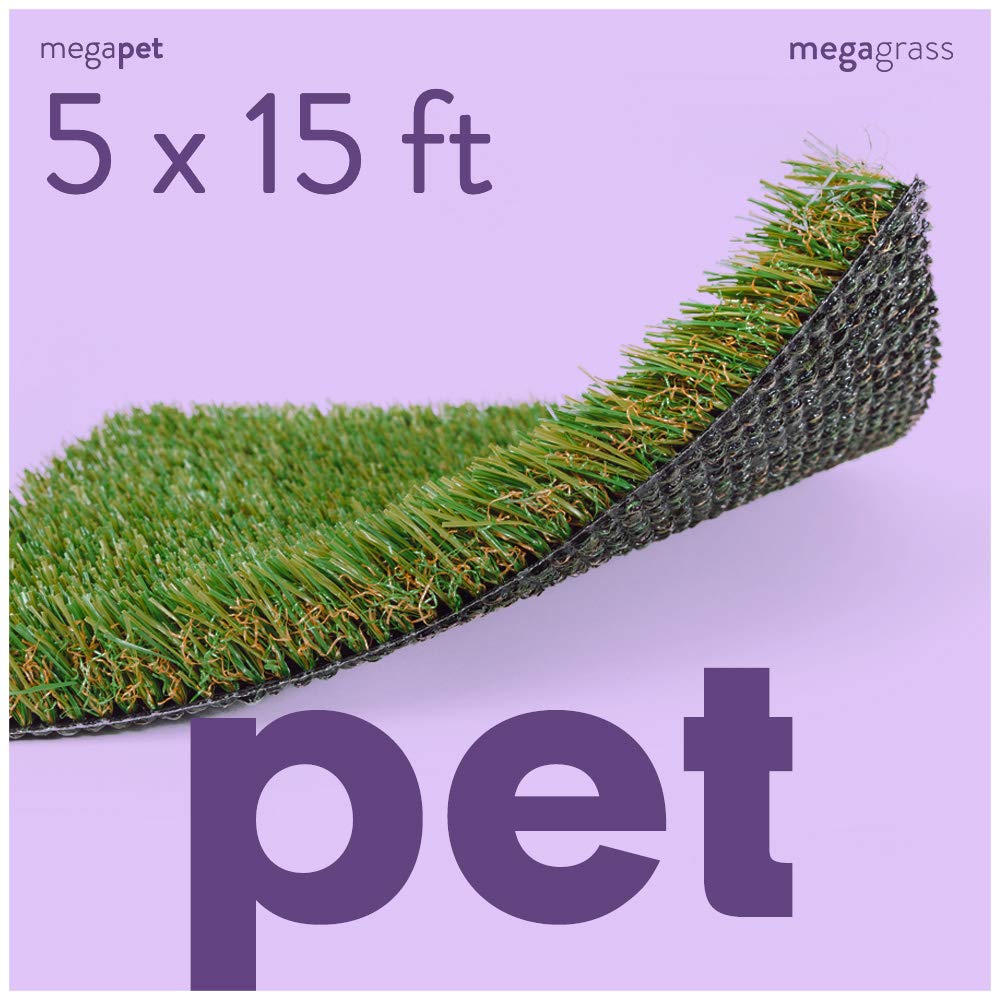 15 x 21 Feet Artificial Grass Mat for Dogs [Deluxe Realistic Synthetic Pet Turf Rug, Fake Grass Carpet for Puppy Potty Training Patch, Indoor or Outdoor Pee Pads]