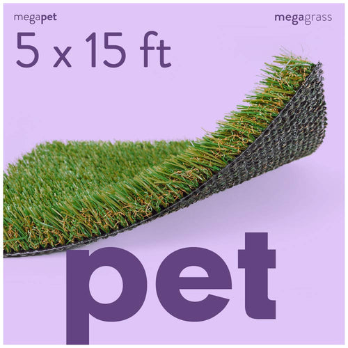 15 x 21 Feet Artificial Grass Mat for Dogs [Deluxe Realistic Synthetic Pet Turf Rug, Fake Grass Carpet for Puppy Potty Training Patch, Indoor or Outdoor Pee Pads]