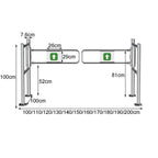 Automatic Spring-Loaded Safety Swing Gate, 90° Manual Open Pedestrian Gate for Supermarkets, Factories & Parks, Rebound Design, Silver-A, 140x100cm