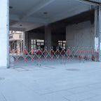 Stainless Steel Expandable Metal Barricade, Portable Flexible Mobile Barrier Gate 201 Stainless Steel Traffic Barricade Fence with Casters for Outdoor Event Site School, Silver-1.2x3m