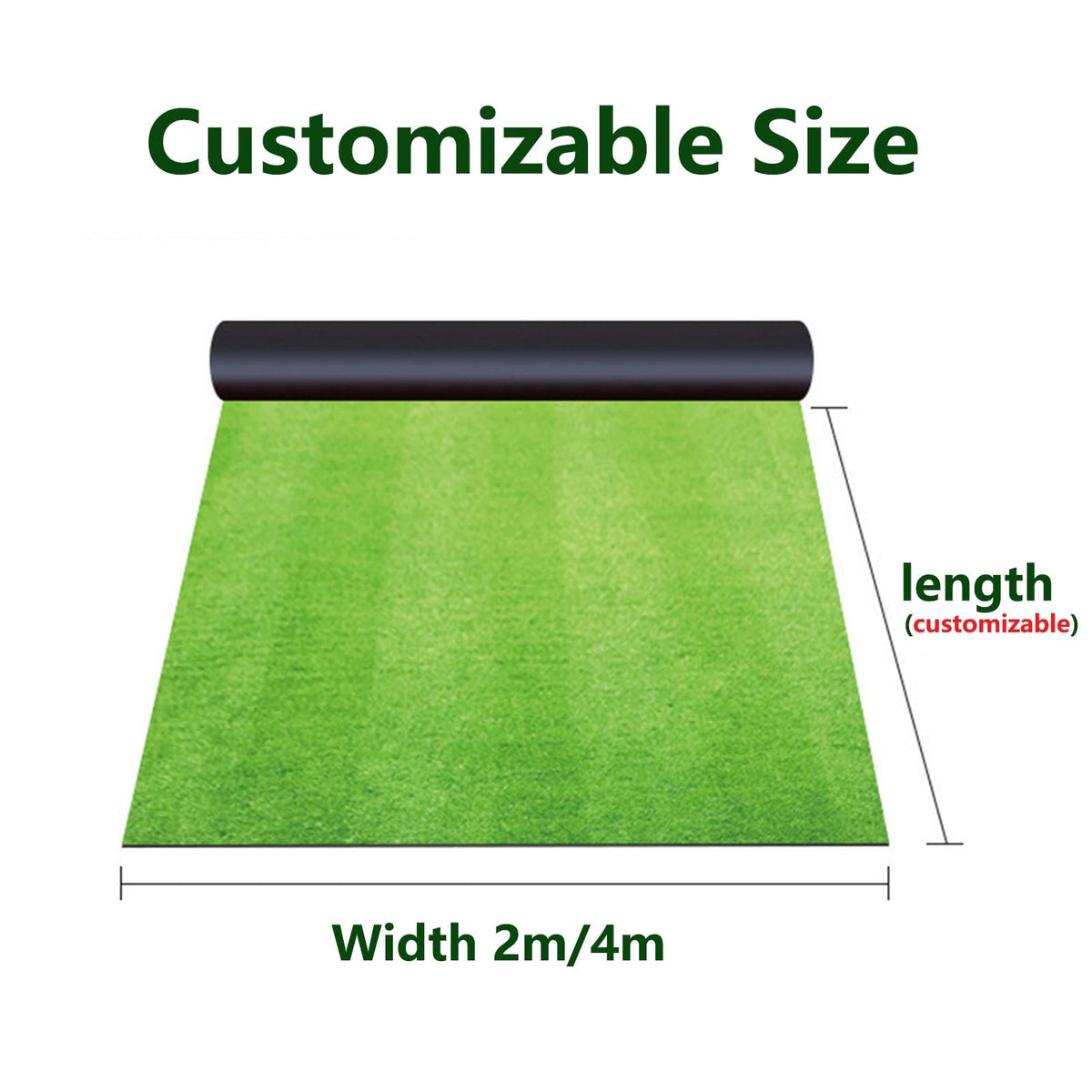 Artificial Grass Turf Rug Natural Realistic Fake Grass Roll Artificial Grass Door Mat Non Slip pet Dog Lawn Garden Grass Mat