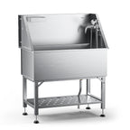 56" Dog Washing Station, 304 Stainless Steel, 600 lb, Side Ramp