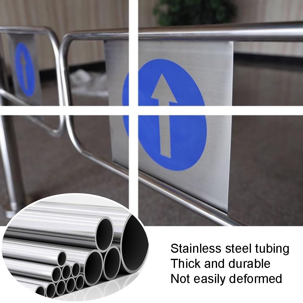 Automatic Swing Safety Gate, Heavy-Duty Entrance Barrier with Two-Way Closing Door and Swing Brake for Supermarkets and Warehouses