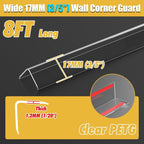 8ft Self-Adhesive Wall Corner Protector, 90° Edge Molding Bumper