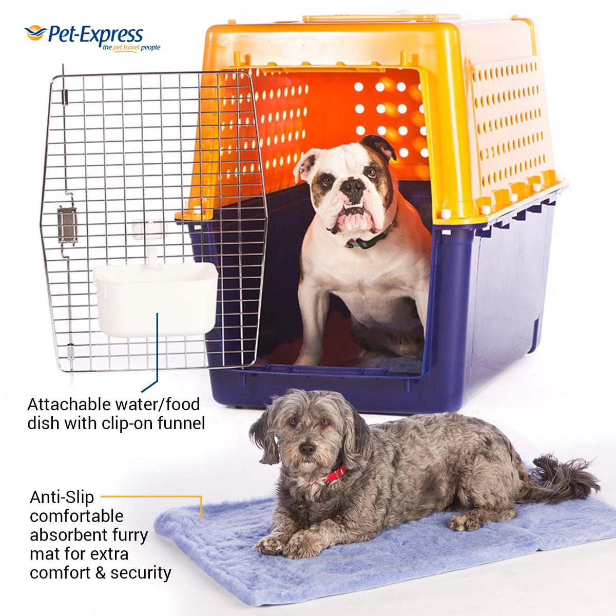 Pet Crate - Durable, Heavy Duty Dog Cat Kennel, Airline Approved Pet Carrier, Pet Palace Dog Kennel, Travel Dog and Cat Crate for Large Dogs Indoor or Outdoor, 7 Sizes