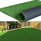 18mm Green Artificial Grass, Fake Faux Grass Turf Mat 15X30ft,Indoor Outdoor Garden Dogs Pet Synthetic Grass Carpet Doormat, Rubber Backed with Drainage Holes