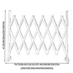 Barriers, Expandable Metal Barricade Safety Barrier Gate Flexible Stainless Steel Outdoor Driveway Garage Door School Farmland Closed Barricade Gate Adjustable Traffic,47.25x236.23in