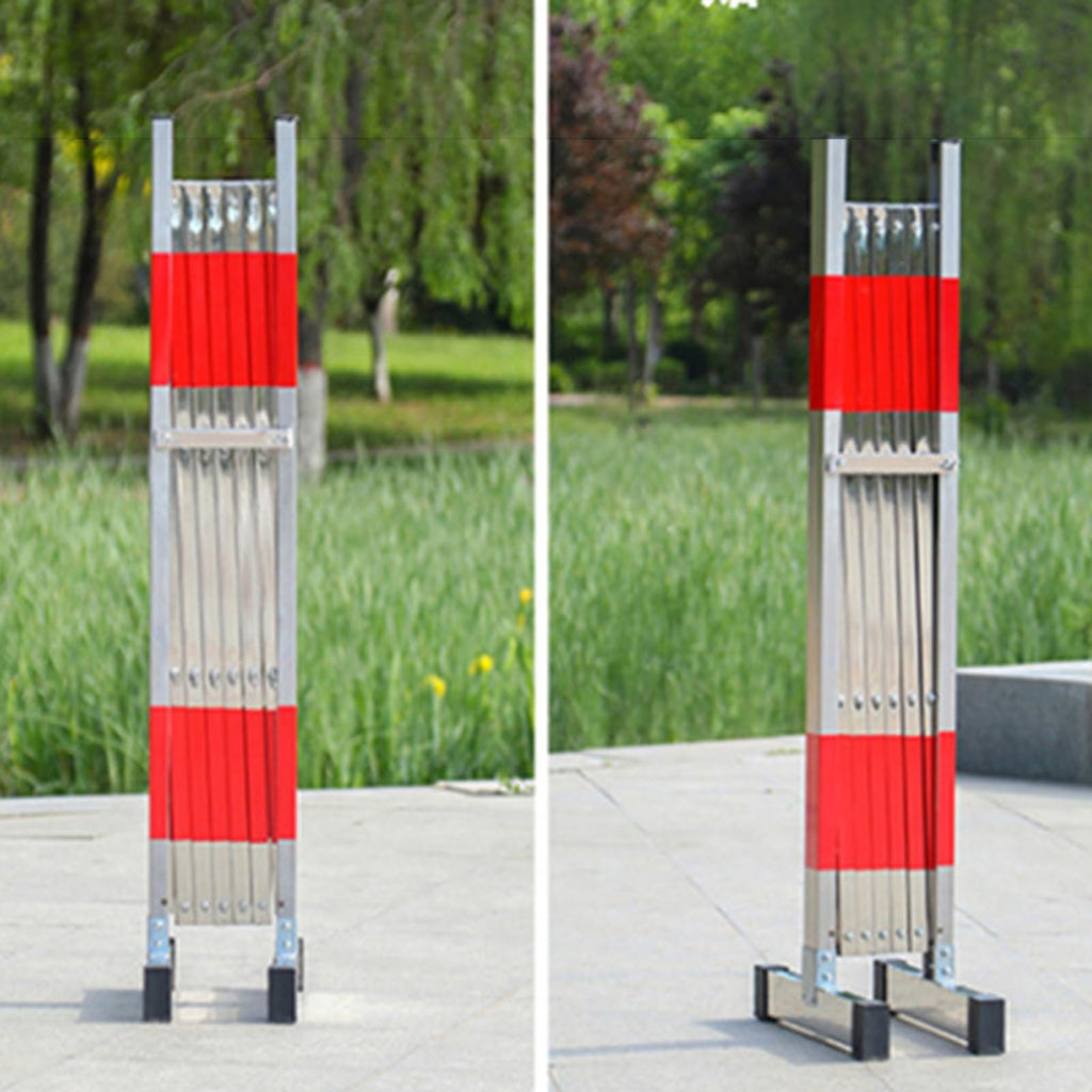 Barriers, Expandable Metal Barricade Safety Barrier Gate Flexible Stainless Steel Outdoor Driveway Garage Door School Farmland Closed Barricade Gate Adjustable Traffic,47.25x236.23in