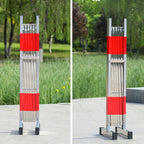 Barriers, Expandable Metal Barricade Safety Barrier Gate Flexible Stainless Steel Outdoor Driveway Garage Door School Farmland Closed Barricade Gate Adjustable Traffic,47.25x236.23in