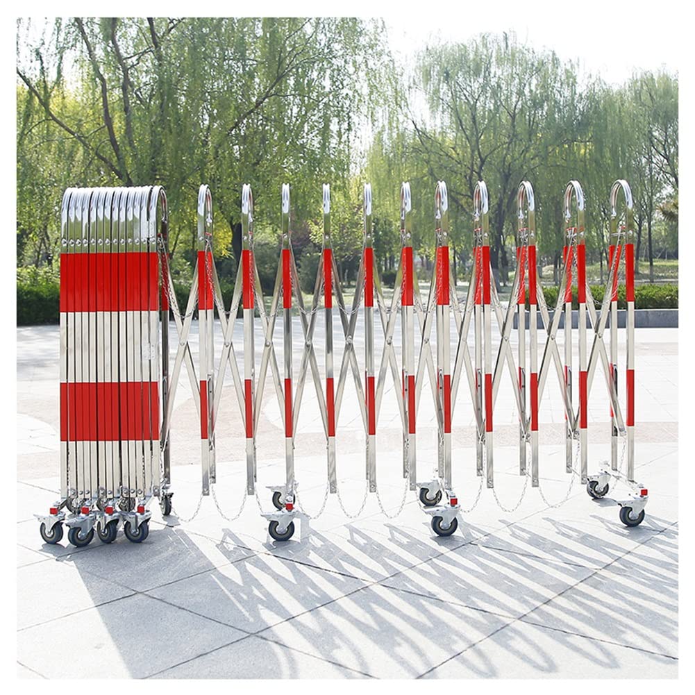 Stainless Steel Safety Barrier Gate - Expandable Mobile Barricade - Retractable Traffic Fence - Crowd Control Barriers Guard