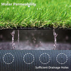 Artificial Synthetic Grass Turf 10FTx42FT(420 Square FT) 0.8" Pile Height Indoor Outdoor Pet Dog Fake Grass Turf with Drainage Holes for Garden Backyard Balcony Patio Landscape Lawn