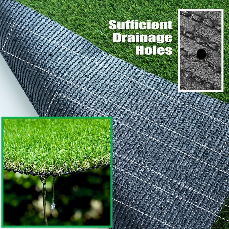 ALTRUISTIC High Density Artificial Grass Turf 5FTX68FT,PU Backing 38mm Pile Height Thick Realistic Synthetic Grass,4-Tone/Soft Indoor Outdoor Fake Faux Grass Rug Mat Lawn Garden Patio Landscape Dog