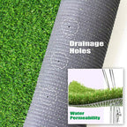 0.7inch Realistic Indoor/Outdoor Artificial Grass/Turf Synthetic Drainage Holes Pet Faux Grass Astro Rug Carpe 6FTX79FT Indoor Outdoor Balcony