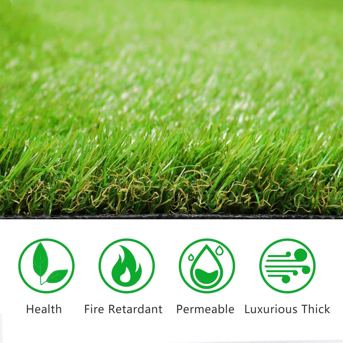 Artificial Grass for Dogs Indoor Outdoor Rug Carpet Customized Sizes Fake Grass for Pets, Realistic Artificial Turf Rug for Patio, Blade Height 1.38 Inch 11Feet X 38Feet